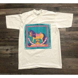 Vintage Country Toys Rocking Horse Teddy Bear Single Stitch Shirt XL